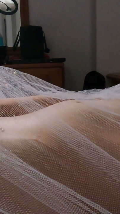 I bought some transparent sheets so you can enjoy my wet dream | Clip 1