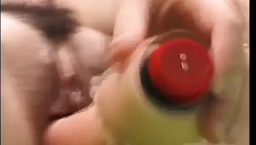 Intense Orgasm of a Young Girl with Dildo Inside Her Pussy