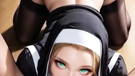 The Beutiful Nun Fucks by the boy for Clearing his sins Fucking  the nun in church with the Big Cock in Church