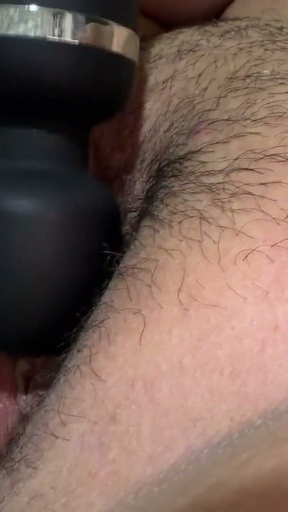 Sexy blonde plays with her vibrator on her luscious hairy pussy | Clip 1