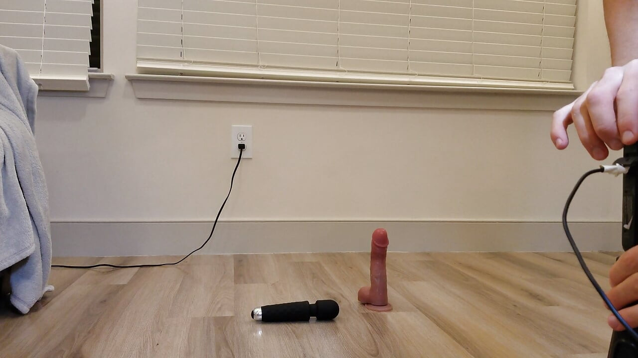 Putting on Chastity Then Riding Dildo