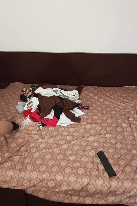 Amateur Wife Has Fun Trying on Clothes That She Cuts