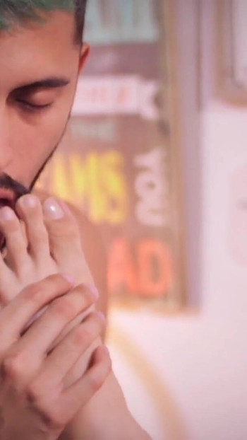 Spectacular moment from "Footjob Camilo Brown Fucking Alex Disney Feet And Covering Them In Cum Licking The Cum And Swaping"