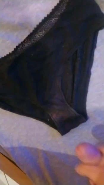 He jerks off on his stepdaughter's panties and he wants me to participate