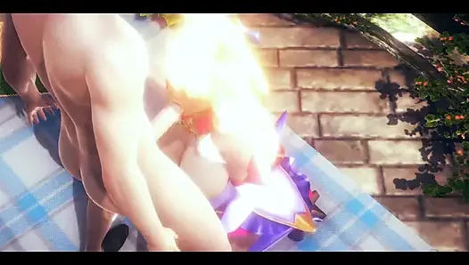 Lol hentai - seks threesome hot bareng ahri dan syra - game anime manga Asia Jepang