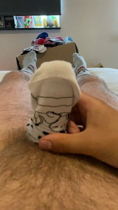 White Snoopy ankle socks (SNY070)