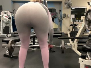 Bent over in gym workout