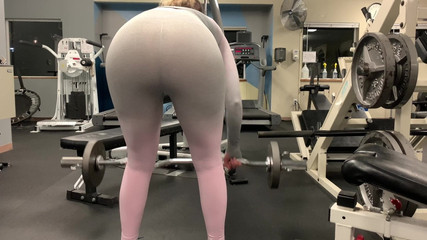 Bent over in gym workout