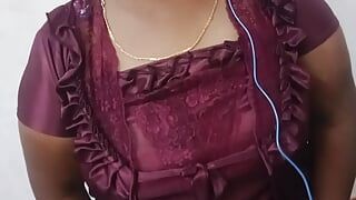 Tamil girl hot fucking home pussy hard fucking night dress big boobs pressing cum shot pussy