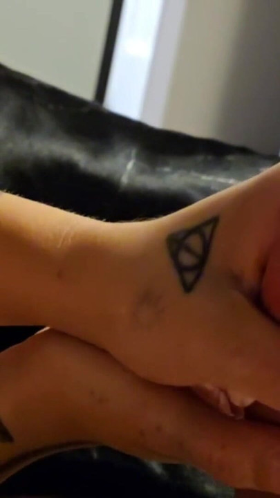 Must-see moment from "Sensual oiled edging handjob from goth teen gf ends in multiple cumshots"