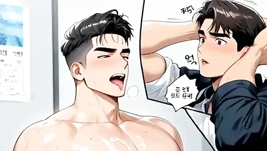 The Instructor Ate the Twink Ass at the Gym. Gay Boy Hentai Animation Yaoi Anime.