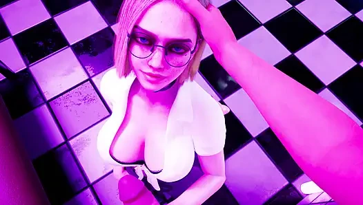 Heißes teen im retro-café 3D HENTAI gefickt