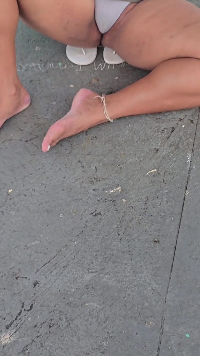 Stunning moment from "Panties in an open public place"