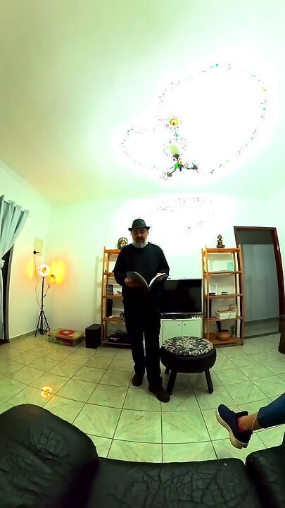 Husband watches a debt collector have sex with his wife. POV