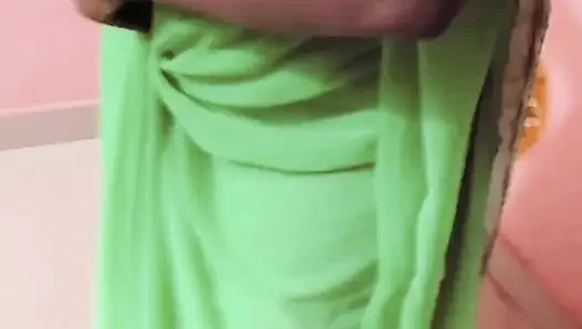 Desi Tamil Slut Wife Renu No Bra Blouse & No Panty Petticoat Saree Tease for Secret Lover! Indianhotwifex