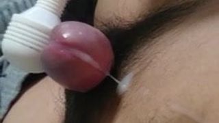Hot asian boy with vibe precum, squirt & ooze sperm