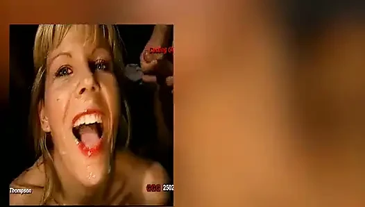 Tante seksi rambut pirang thompson lagi asik nyepong kontol sampai dicrot di muka