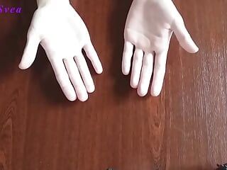 Clear white hand spanking punishment
