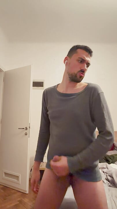 Hot Daddy Jerks off and Busts a Thick Load