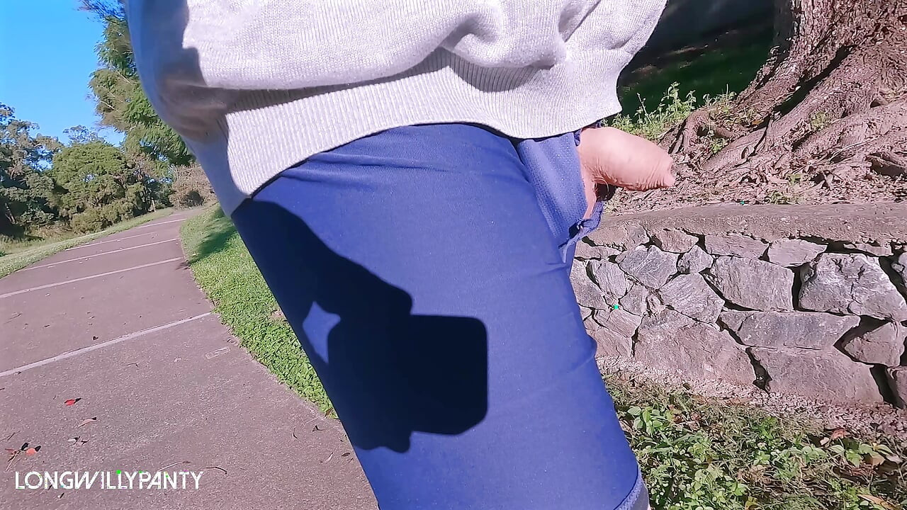 Straight uncut cock walks around with it exposed in public