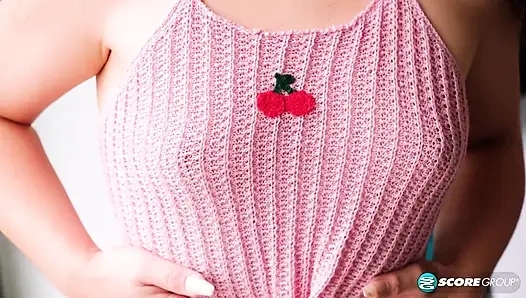 Asyalı tatlı mochi mona için uzun, tatmin edici bir boşalma