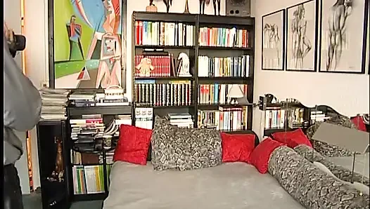 Short hair mature blows dude's dong at the casting