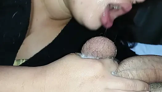 THE BEST BLOWJOB IN THE WORLD, FUCKING HIS COCK VERY HORNY