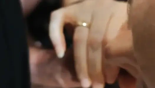 He cum on my big tits