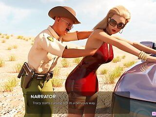 Rubia caliente de moda en vestido rojo se la follan - juego 3d