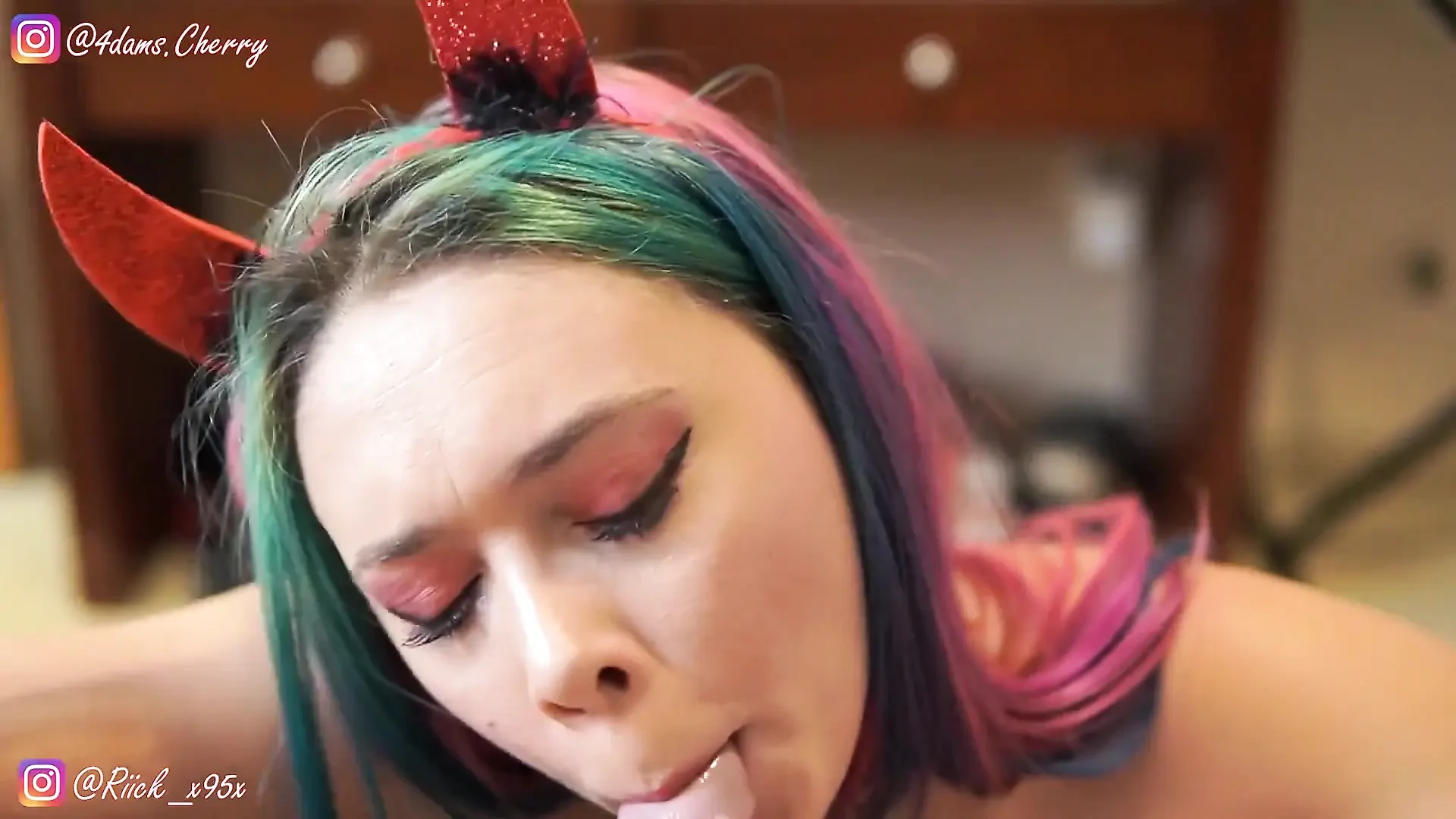 Trick or treat? My Sluty Neighbor Came To Play On Halloween!!! Adams Cherry Sucking dick Till Rick Adams Cums – Full Scene