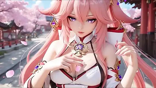 Yae Miko Nude Tease Compilation  From Sexy Underwear to Big Breast Exposure Genshin Impact Hentai