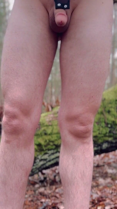 My sweet tiny ass and dick flash in forest | Clip 1