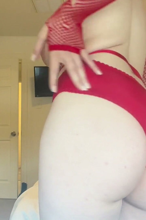 Trying on Red Panties