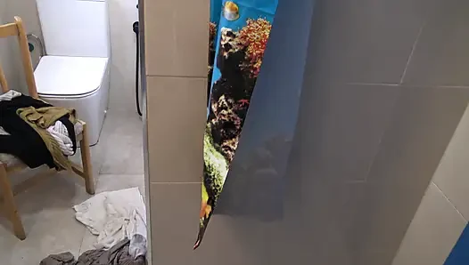 stepmother caught stepson masturbating while she was taking a shower
