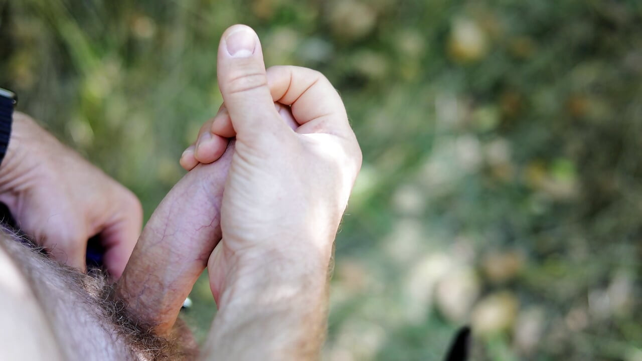 Jerking off in the park