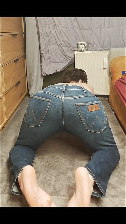 My feet and body in some Jeans
