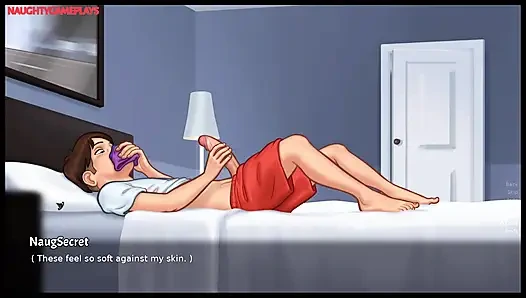 Летняя сага, часть 23 от DarkCookie - горячая милфа застукала его за мастурбацией прямо в ее постели и помочь ему хорошо кончить