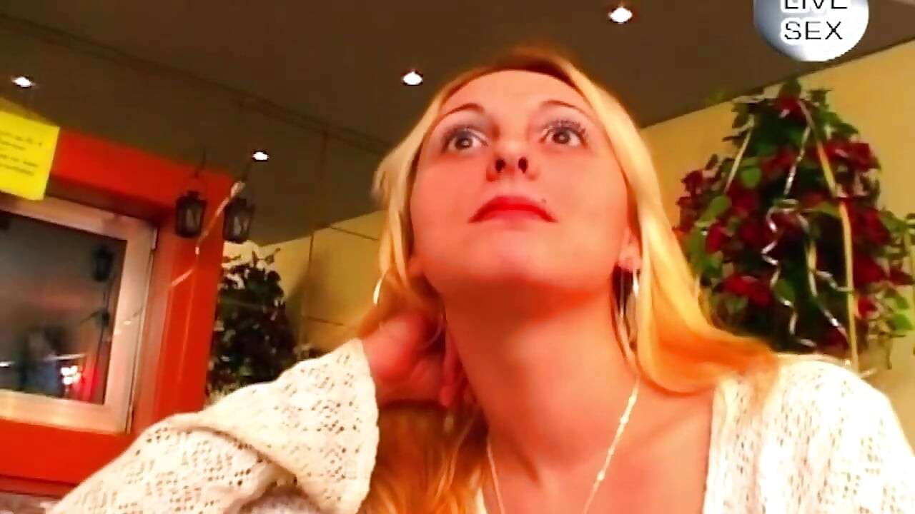 Busty Blonde Gives Sloppy Blowjob with Drool