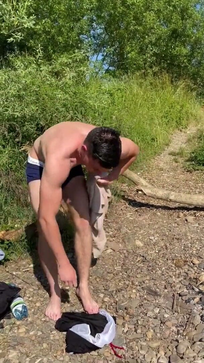 Hot Bruce Harrelson shirtless and muscle flexing | Clip 1