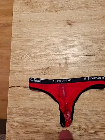 Cum on another Red Panties