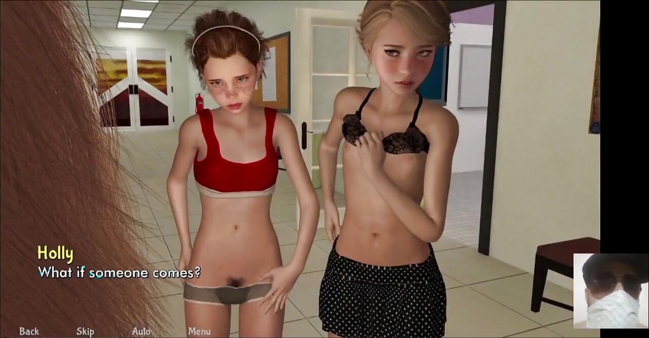 Four Lesbian 18 Plus Teen Fucks Each Other in the Village Hallway and Got Caught by the Teacher!