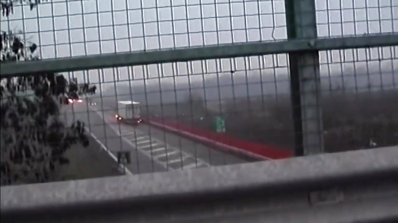 Horny MILF Stuffing Huge Dildo in Highway Adventure