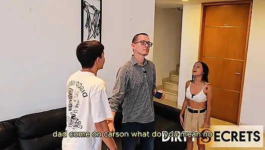 I HAD TO SHARE A HOTEL ROOM AND I FUCKED MY STEPBROTHER NEXT TO MY STEPFATHER.