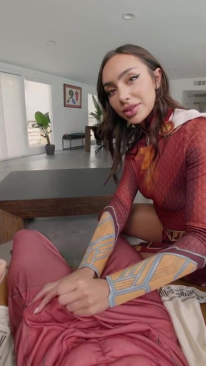 Epic moment from "VR Conk: Beautiful Latina Stepsister Mary Rides Shazam's Cock And Eats His Cum in Cosplay Parody pt.2"