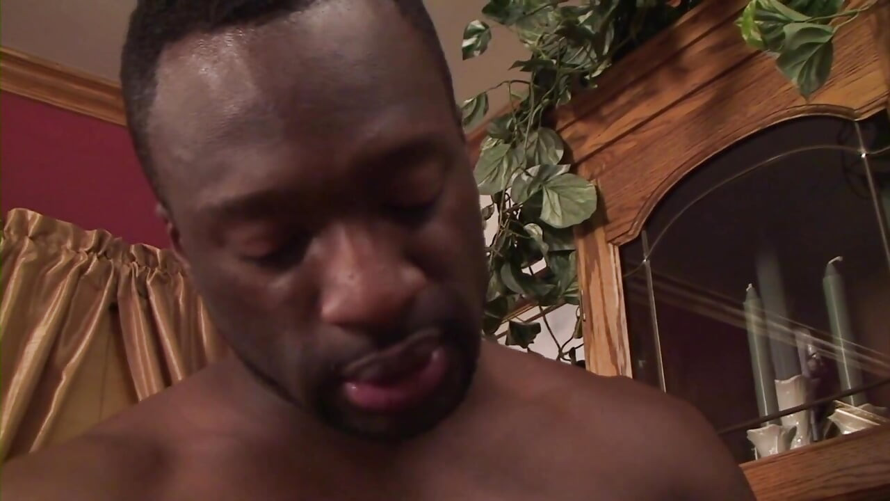 Big black cock for guy's tight butt hole