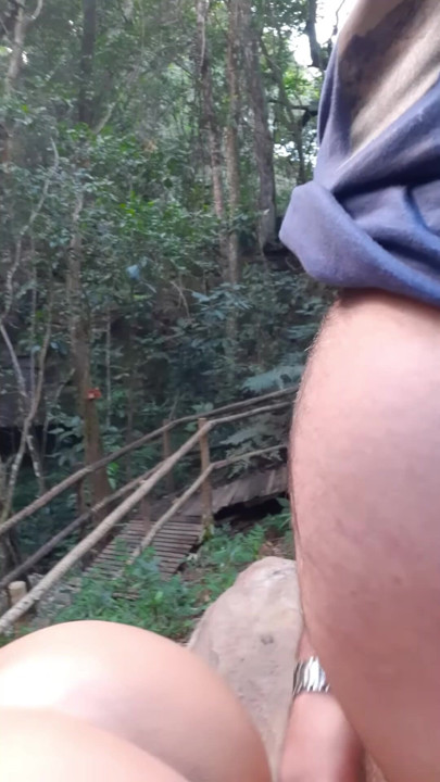 Curvy Brazilian Beauty enjoying a Wild Waterfall Adventure