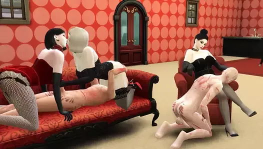 Sims 4) Deux pervers se font punir par des maîtresses dominantes