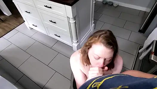 Sex Tape #21 - Kitchen Blowjob During Coffee Time - 6-5-22