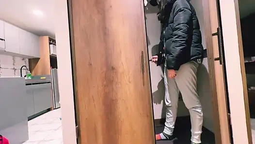 We touched in the closet before her husband arrived!!