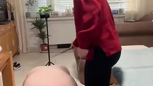 DomLadyMia-SlaveOfM Red welts for the whipped slave Part1